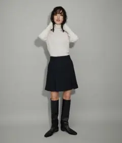 ADAM ET ROPE' ボックスタックミニスカート 34サイズのサムネイル