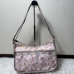 美品✨LESPORTSAC レスポートサック　ショルダー　ナイロン　花柄 ハート