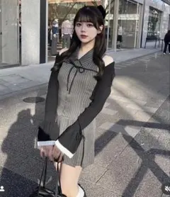 OLIVE des OLIVE YUI企画ノースリーブシャツミニワンピース
