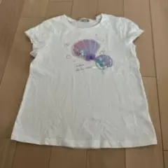 シェルモチーフ スパンコール Tシャツ ホワイトのサムネイル