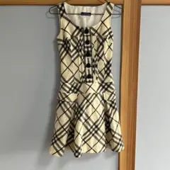 BURBERRYバーバリーブルーレーベル ノバチェック ワンピース ウール 36