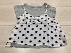 26. 【美品】プティマイン トップス 90 petit main 重ね着風