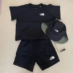 ノースフェイス キッズ モビリティークルー・ショーツ・帽子3点セット ブラック