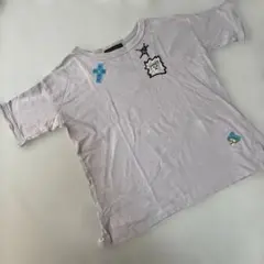 ★限定値下★CUBE SUGAR 半袖古着風Tシャツ 刺繍デザイン Mのサムネイル