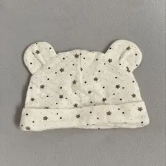 星柄 クマ耳 ベビー帽子