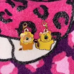 たべっ子どうぶつ ライオン トラ メタルチャーム キーホルダー