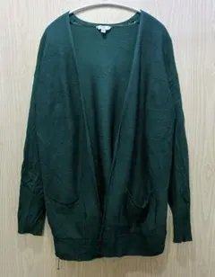 大人上品 カーディガン TIME AND TRU 【L】グリーン ロング