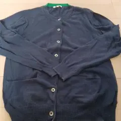 studio clip ネイビー 長袖カーディガン グリーンリブ