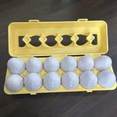 美品　マッチングエッグ タマゴパズル 白ケース ペールカラー モンテッソーリ