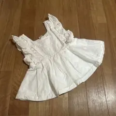 プティマイン レースブラウスカットソー110