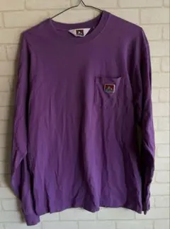 BEN DAVIS 長袖 ポケットTシャツ パープル Lサイズのサムネイル