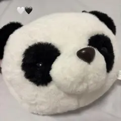 パンダ顔のファスナー付きポーチ