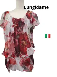 【イタリア製】Lungidame　シアーシフォンチュニック　花柄　ブラウジングのサムネイル