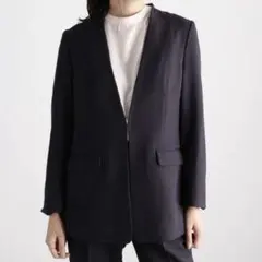 VIS美人丈釦レスジャケット ネイビー