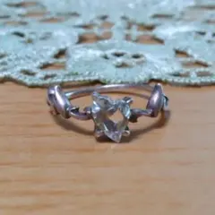 【値下げ中！】UZU シルバーリング　ハート＆羽モチーフ