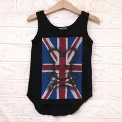 CHUBBY GANG 国旗プリントラウンドカットタンクトップ