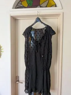 TSUMORI CHISATO ドット柄 シアー 半袖 ロングブラウスワンピのサムネイル