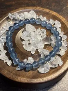アクアマリン　天然石　ブレスレット パワーストーン　透明感