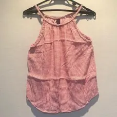 【GAP ギャップ】ピンク 幾何学模様 タンクトップ S サイズ