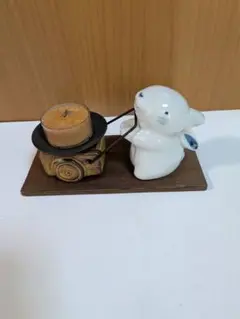 192 薬師窯　うさぎ　ろうそく台