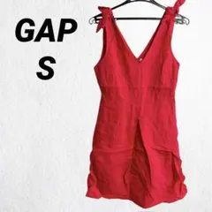 【S】Gap ピンク Vネック フレアミニワンピース