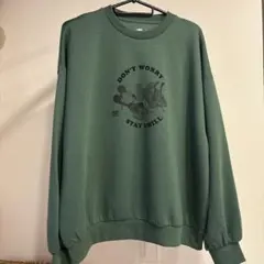 TIGORA ディズニー スウェット トレーナー Lサイズ　緑　グリーン