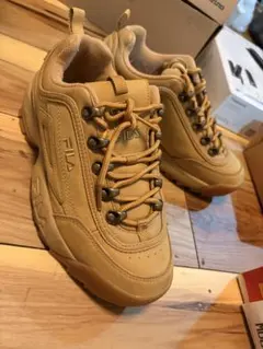 FILA ディスラプター2 クレイ ウィート キャメル 厚底スニーカー 25cm