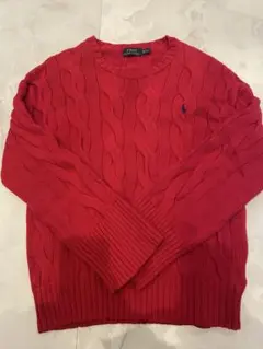 Polo Ralph Laurenケーブルニットセーター XS レッド