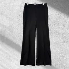 スラックス L フレアパンツ ブーツカット ストレート ブラック レディース