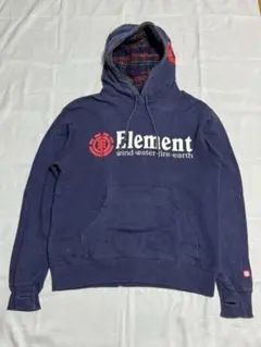 Element ビッグロゴ プリント パーカー フードロゴデザイン エレメント
