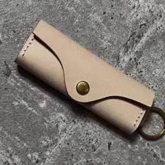 【本革】スリムウォレット｜手縫い ヌメ革　生成り革　ナチュラル革