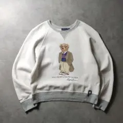 美品✨️ ラルフローレン ポロベア ダメージ加工 スウェット