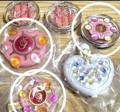 おジャ魔女どれみ　パララタップセット　チーク　クリアクリップ　コンパクトミラー