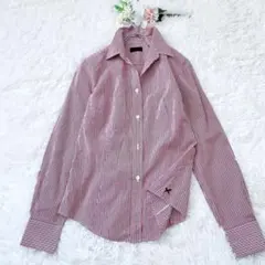 極美品✨ポールスミスブラック シャツ マルチストライプ リボン 40 L 長袖