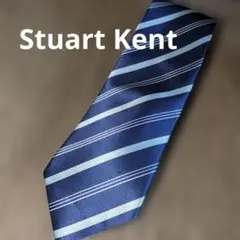 美品‼️STUART KENT ネクタイ ネイビー ストライプ柄