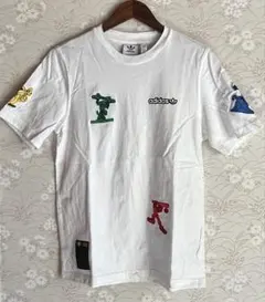 adidas × Disney刺繍キャラクター グーフィー　Tシャツ ホワイト