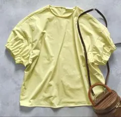 ボールジィ ラッシュストレッチギャザースリーブブラウス