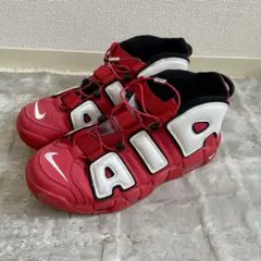 NIKE ナイキ エア モアアップテンポ スニーカー レッド 27.5