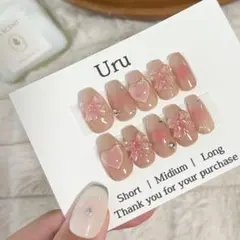 ネイルチップサイズオーダー　ニュアンスネイル　マグネットネイル　ワンホンネイル