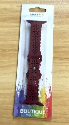 コンパチブル Apple watch バンド ソフトシリコン ワイン