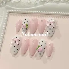 ネイルチップ 韓国系 量産型 フレンチガーリー スナ系 ワンホン ウィッシュコア