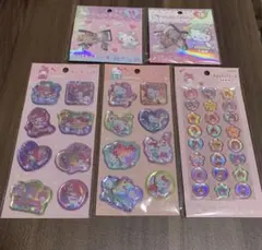 サンリオ　ウォーターシール　おはじき風シール　クリスタルシール　キティ　マイメロ