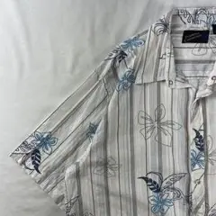 r*u様 ビンテージ古着 90s00s 立体 トライバル ハイビスカス アロハ