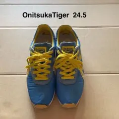 OnitsukaTiger スニーカー 24.5 青/黄色
