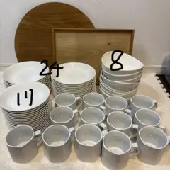 Noritake ホワイト ゴールドライン 食器セット 大量まとめ売り116個 Noritake ホワイト ゴールドライン 食器セット 大量まとめ売り116個