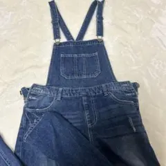 ozoc デニムブルー オーバーオール レディース