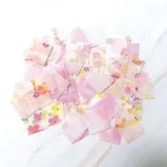 一越ちりめん 3cm角 80枚 ピンク系　48