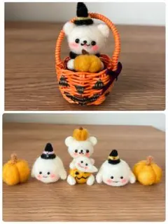 羊毛フェルト　ꕤAiraꕤ様専用ページ　 ハロウィンくまちゃん