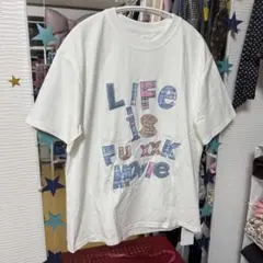 AsRiRe ロゴアップリケ 半袖Tシャツ