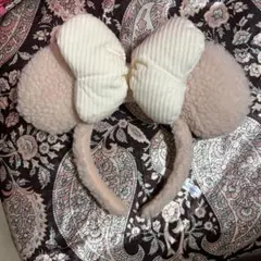 ミニー耳カチューシャ（クリーム・ベージュ）